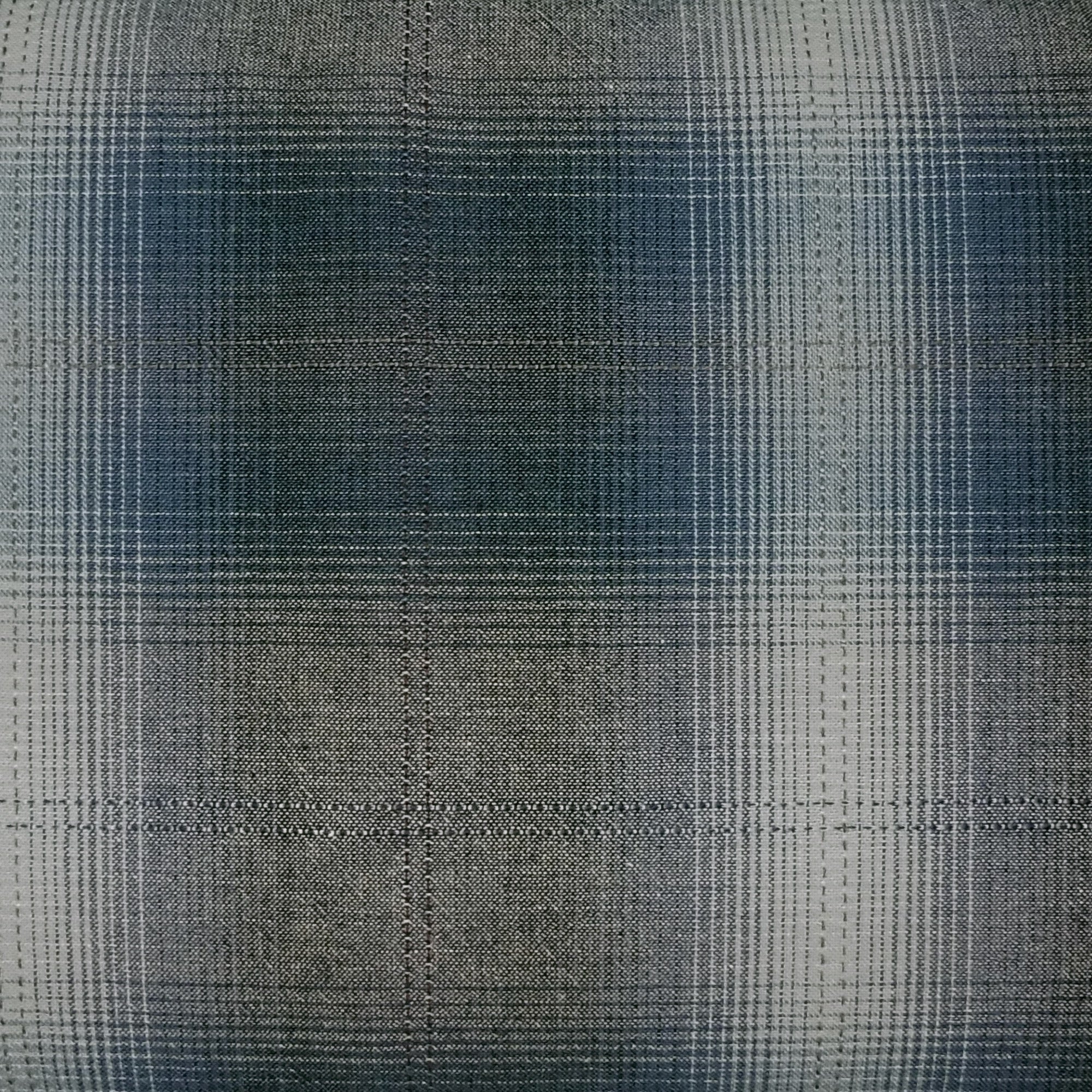 Japanese Yarn Dyed Rectangle Plaid in Blue Japanese Yarn Dyed Rectangle Plaid in Blue