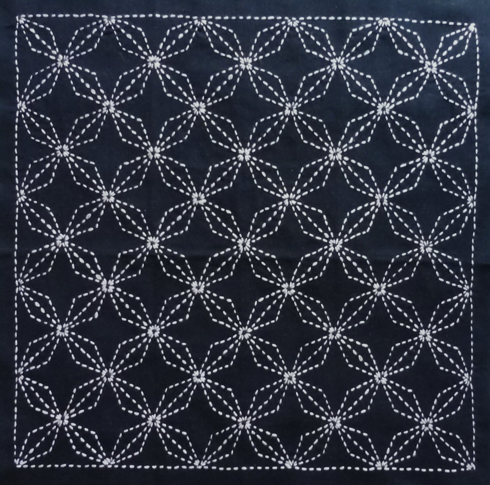 Sashiko Fabric - Hishi Shippo (diamond Seven Treasures) panel 202