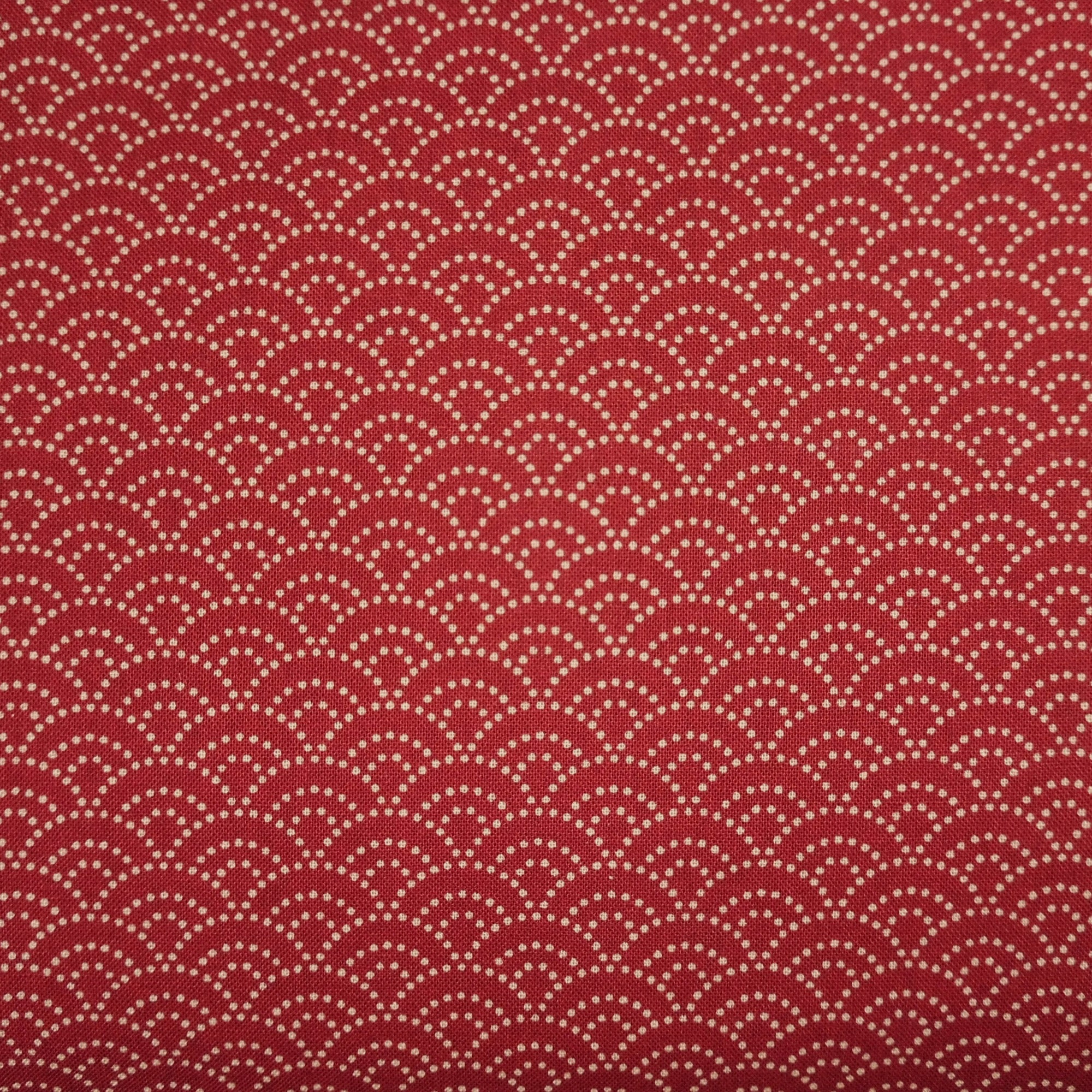 Japanese Quilting Print - Red Dotty Ocean Wave – Kallisti Quilts